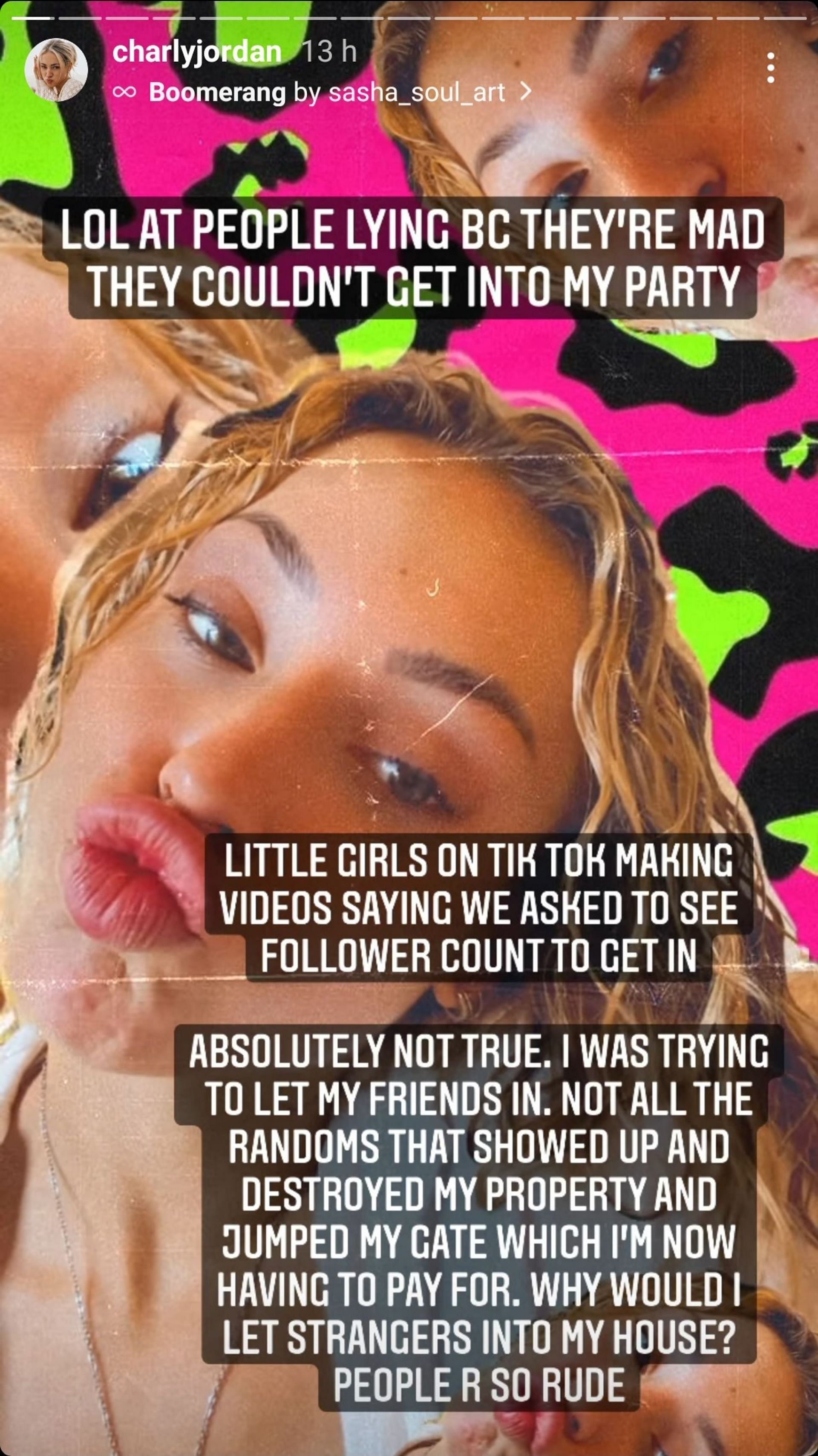 Charly Jordan takes to social media to deny 'follower count' allegations (Image via charlyjordan/ Instagram)